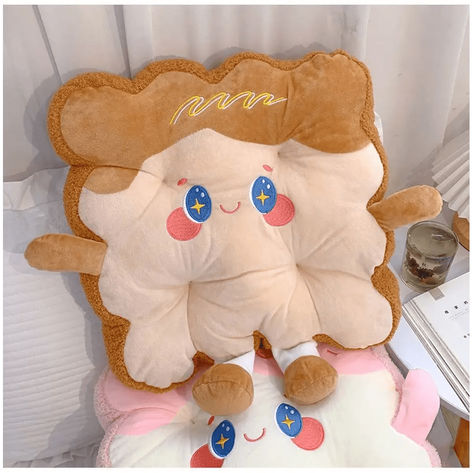 Kawaii Toast Pillow for Cozy Gaming Comfort - Cosparty