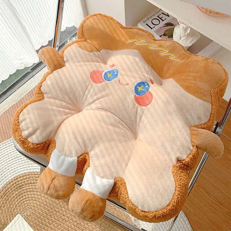 Kawaii Toast Pillow for Cozy Gaming Comfort - pillow