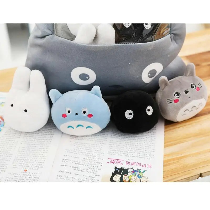 Kawaii Totoro Stuffies Inside Adorable Plush Bag for Anime Lovers - stuffed animal