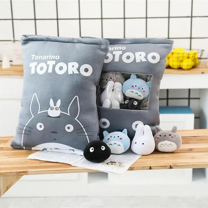 Kawaii Totoro Stuffies Inside Adorable Plush Bag for Anime Lovers - Cosparty