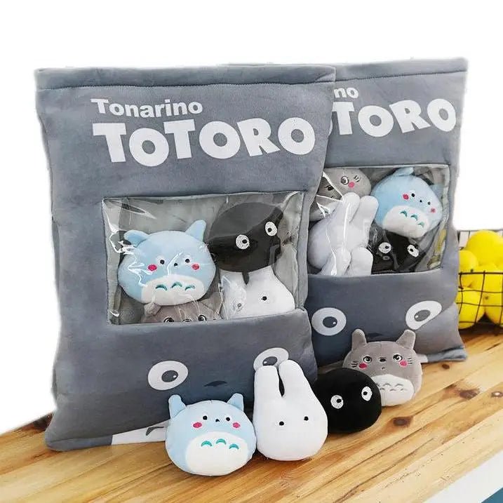 Kawaii Totoro Stuffies Inside Adorable Plush Bag for Anime Lovers - Cosparty