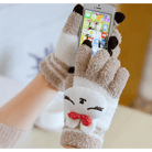 Kawaii Ultra Fuzzy Finger Gloves for Winter Fun - Cosparty