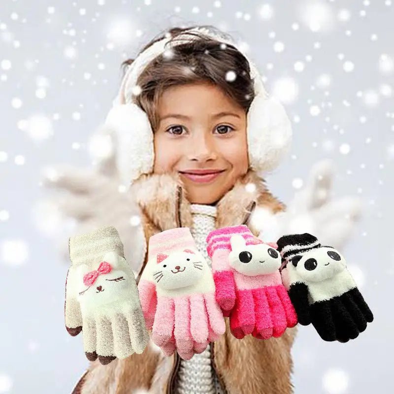 Kawaii Ultra Fuzzy Finger Gloves for Winter Fun - Cosparty