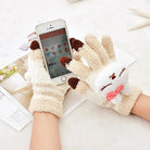 Kawaii Ultra Fuzzy Finger Gloves for Winter Fun - Cosparty