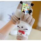 Kawaii Ultra Fuzzy Finger Gloves for Winter Fun - Gloves