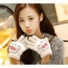 Kawaii Ultra Fuzzy Finger Gloves for Winter Fun - Cosparty