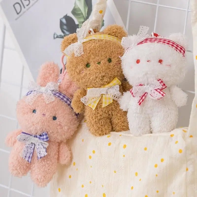 Kawaii Ultra - Plush Teddy Bear and Bunny Rabbit Keychains - Cosparty