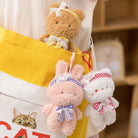 Kawaii Ultra-Plush Teddy Bear and Bunny Rabbit Keychains - plush