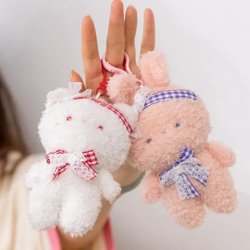 Kawaii Ultra-Plush Teddy Bear and Bunny Rabbit Keychains - plush