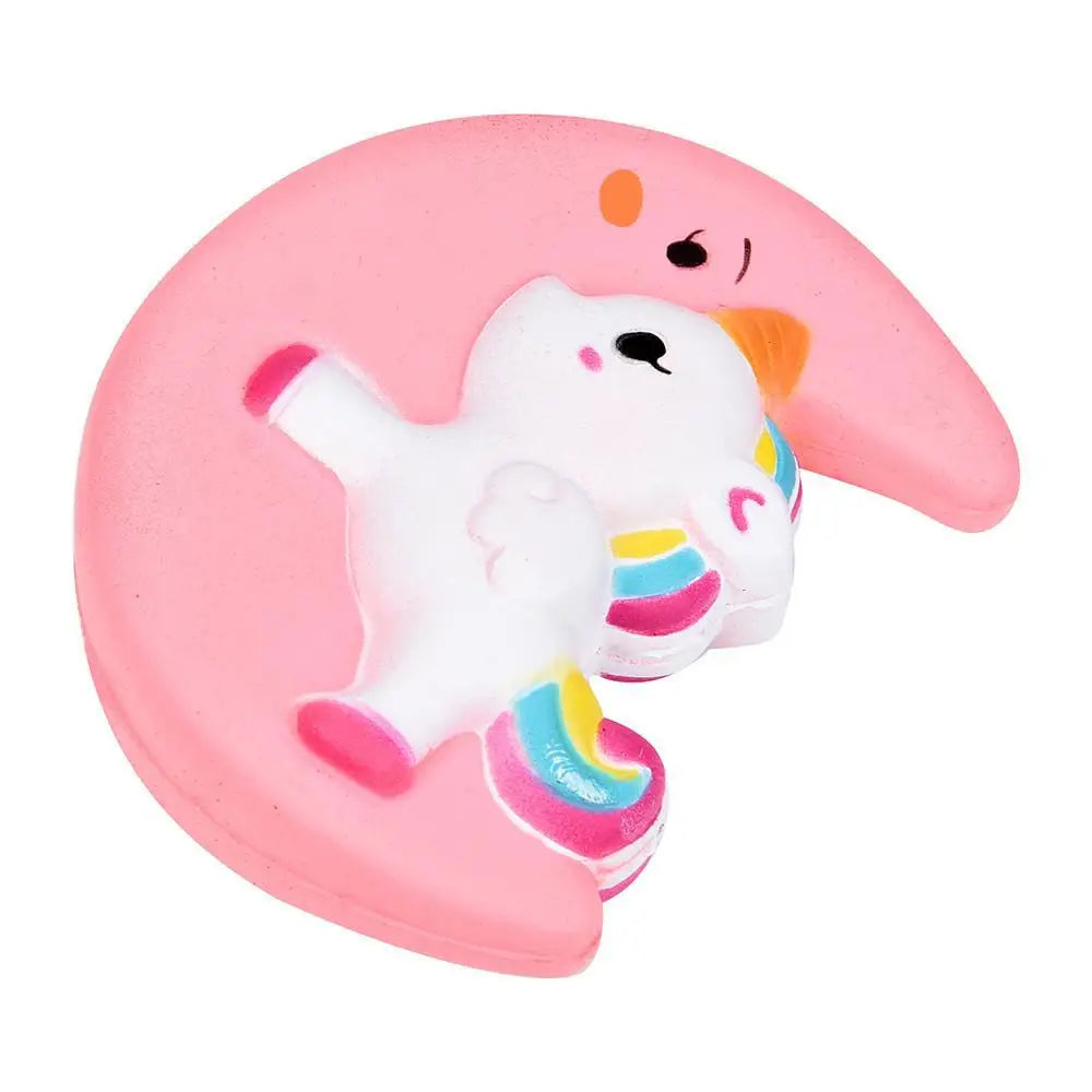 Kawaii Unicorn Moon Squishy Stress Relief Toy - squishy