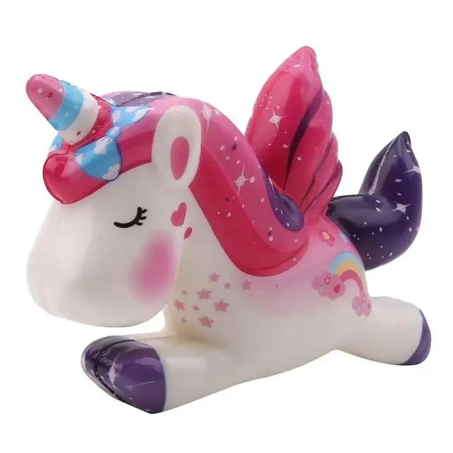 Kawaii Unicorn Squishy Stress Reliever with Pegasus Wings - Color 2 - squishy