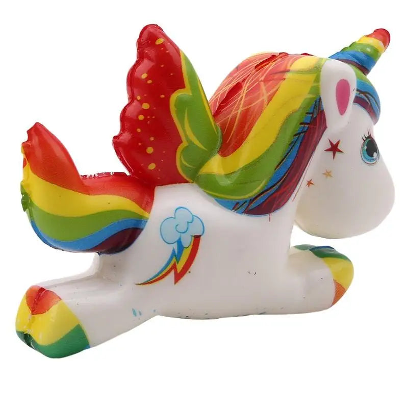 Kawaii Unicorn Squishy Stress Reliever with Pegasus Wings - squishy