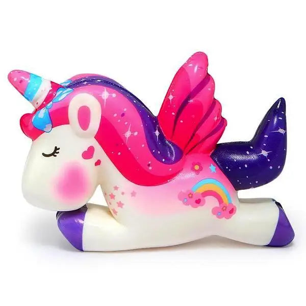 Kawaii Unicorn Squishy Stress Reliever with Pegasus Wings - squishy