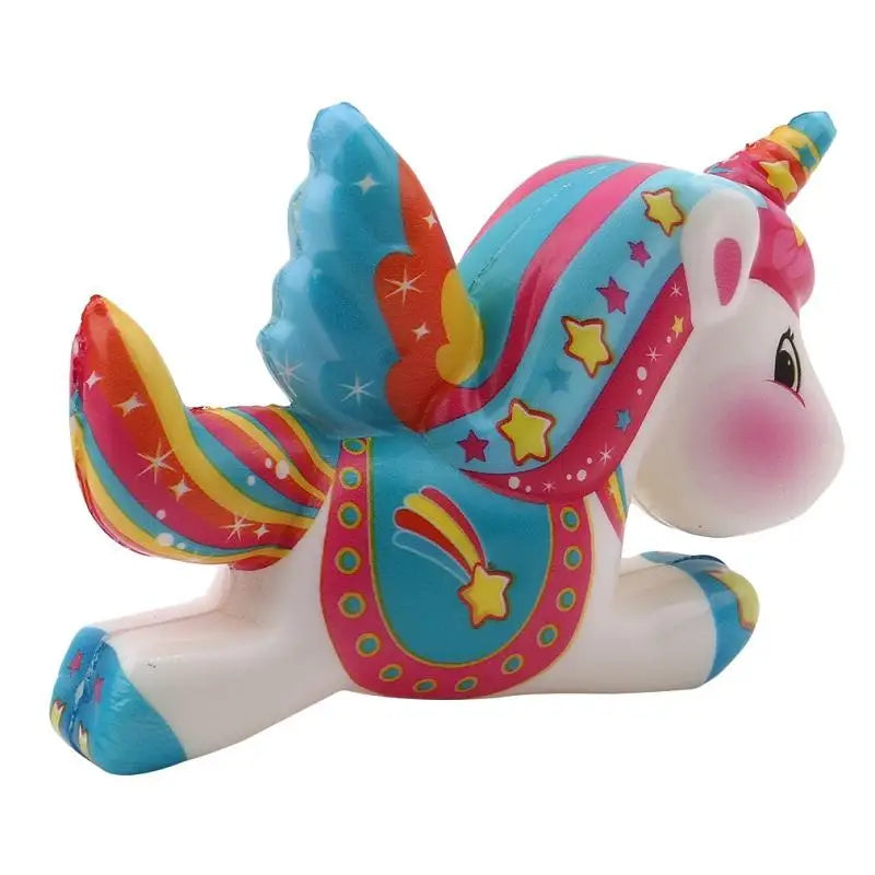 Kawaii Unicorn Squishy Stress Reliever with Pegasus Wings - squishy