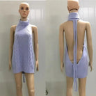 Kawaii Virgin Killer Backless Sweater in Chunky Cable Knit - Cosparty