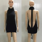 Kawaii Virgin Killer Backless Sweater in Chunky Cable Knit - Cosparty