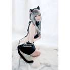 Kawaii Virgin Killer Backless Sweater in Chunky Cable Knit - Cosparty