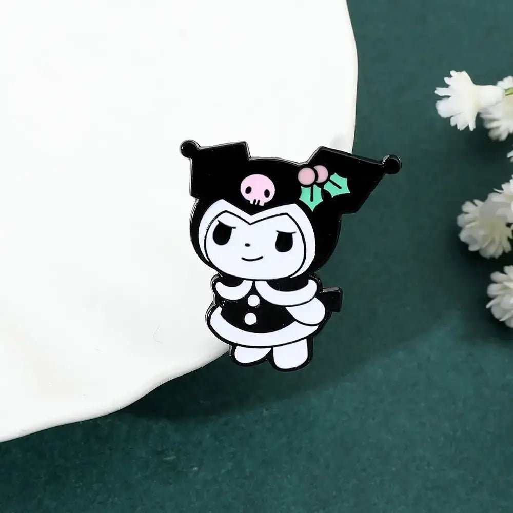 Kawaii Xmas Enamel Pin Set for Festive Holiday Cheer - Cosparty