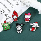 Kawaii Xmas Enamel Pin Set for Festive Holiday Cheer - Cosparty