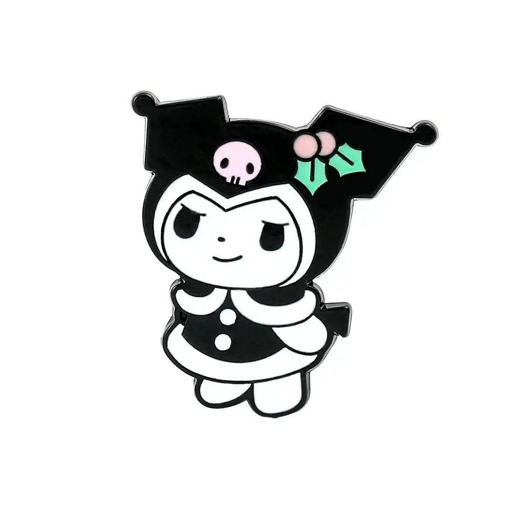 Kawaii Xmas Enamel Pin Set for Festive Holiday Cheer - Cosparty