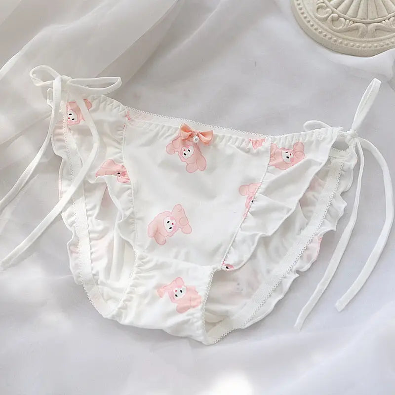 Kigurumi Bear Lace Up Panties for Kawaii Lingerie Lovers - underwear