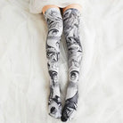 Kinky Anime-Inspired Thigh-High Stockings for Bold Otaku Style - Socks