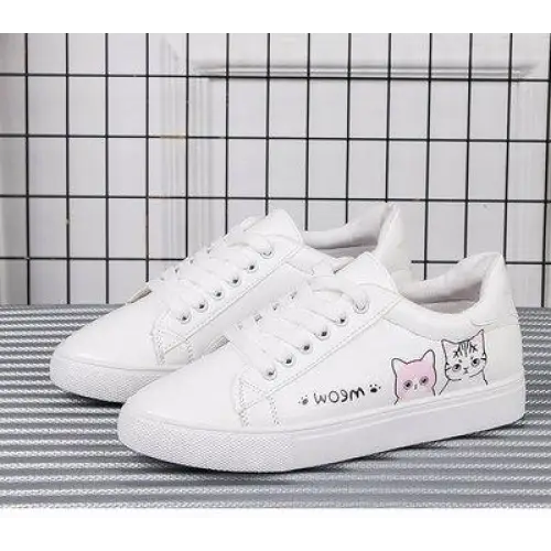 Kitten Inspired Tennis Shoes with Anti-Skid Rubber Soles - shoes