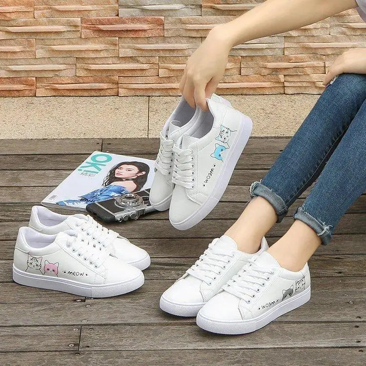 Kitten Inspired Tennis Shoes with Anti-Skid Rubber Soles - shoes