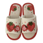 Knit Strawberry Slides for Cozy Comfort and Style - shoes