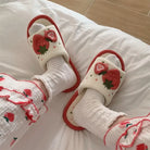 Knit Strawberry Slides for Cozy Comfort and Style - shoes