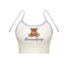 Knit Teddy Crop Top for Cute and Cozy Angelcore Fashion - shirt