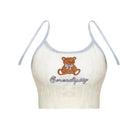 Knit Teddy Crop Top for Cute and Cozy Angelcore Fashion - Cosparty