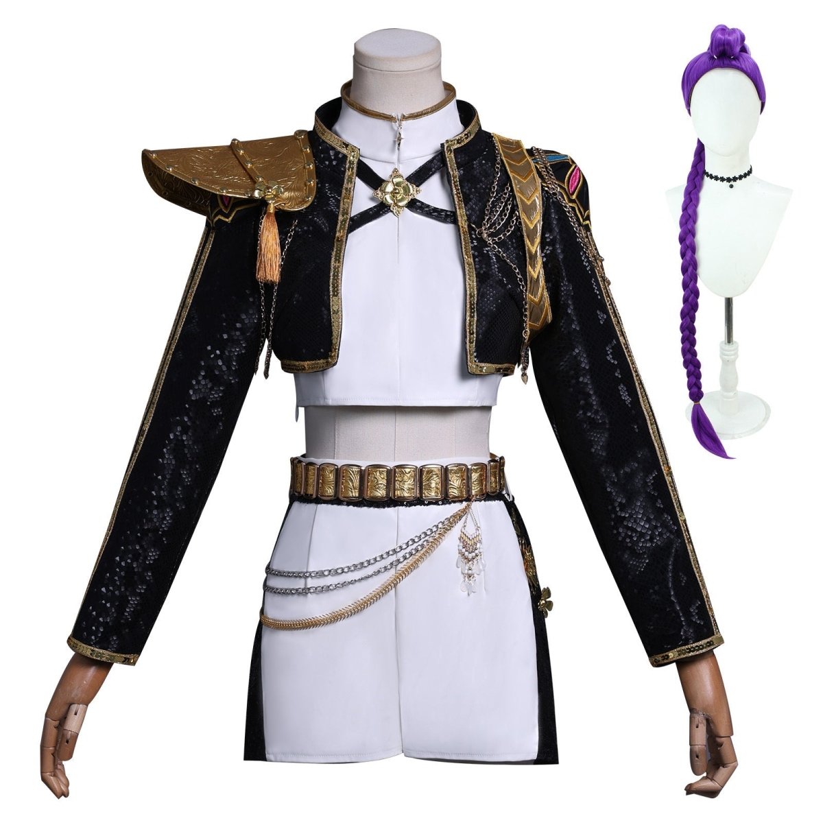 KPop Demon Hunters Rumi, Zoey and Mira Golden Cosplay Outfit Sets - Cosparty