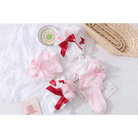 Lace Bunny Ear Lolita Stockings with Ruffles and Removable Ears - Cosparty