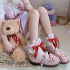 Lace Bunny Ear Lolita Stockings with Ruffles and Removable Ears - socks