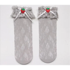 Berry Babydoll Stockings - Grey - babydoll, cute socks, egl, knee high highs