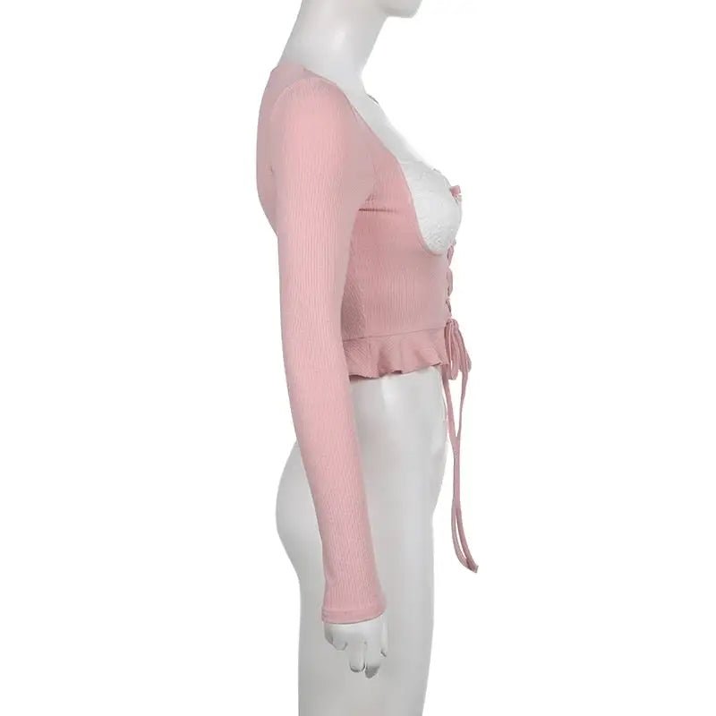 Lace Knit Princess Sweater for Cozy Angelcore and Fairycore Styles - Cosparty