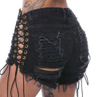 Lace - Up Corseted Shorts for Punk Rock and Goth Fashion Style - Cosparty
