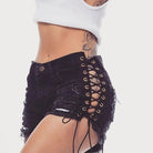 Lace - Up Corseted Shorts for Punk Rock and Goth Fashion Style - Cosparty