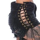 Lace-Up Corseted Shorts for Punk Rock and Goth Fashion Style - Shorts