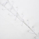 Lace Up Fur Hooded Cardigan in Striped Cable Knit Fabric - Cosparty