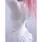 Lace Up Fur Hooded Cardigan in Striped Cable Knit Fabric - Cosparty