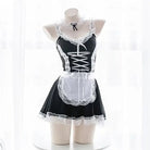 Lacy French Maid Inspired Dress with Matching Accessories - Cosparty