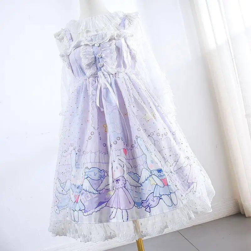 Lavender Bunny Lolita Dress for Kawaii Princesses and Dance Lovers - Cosparty