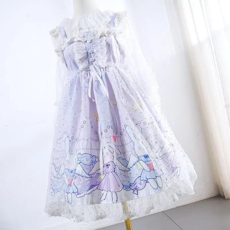 Lavender Bunny Lolita Dress for Kawaii Princesses and Dance Lovers - Cosparty