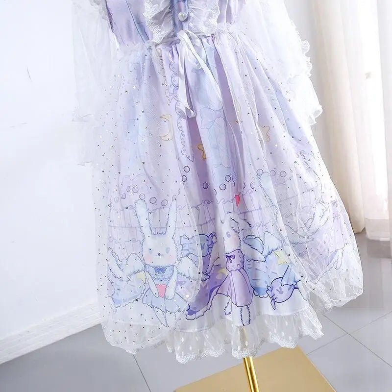 Lavender Bunny Lolita Dress for Kawaii Princesses and Dance Lovers - Cosparty
