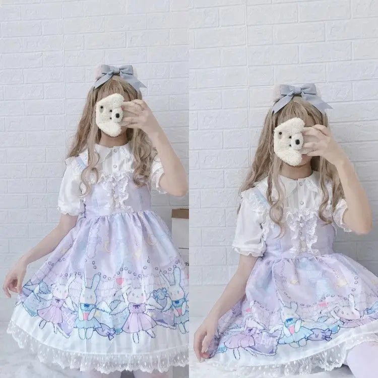 Lavender Bunny Lolita Dress for Kawaii Princesses and Dance Lovers - Cosparty