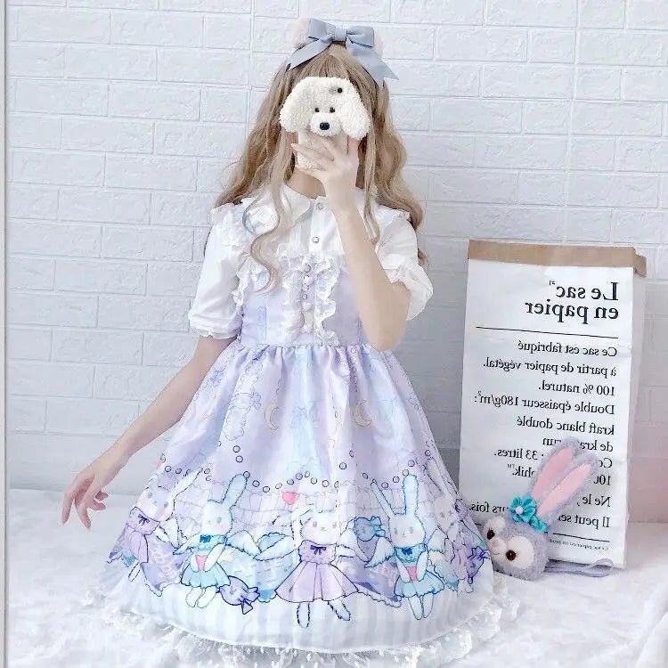 Lavender Bunny Lolita Dress for Kawaii Princesses and Dance Lovers - Cosparty