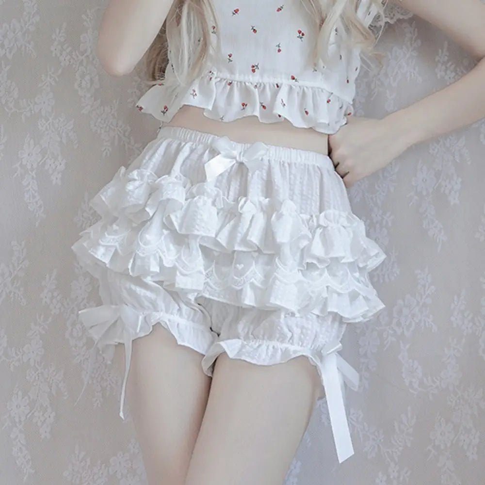 Layered Ruffled Bloomers for Kawaii and Lolita Styles - Cosparty
