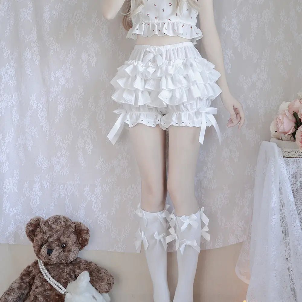 Layered Ruffled Bloomers for Kawaii and Lolita Styles - Cosparty